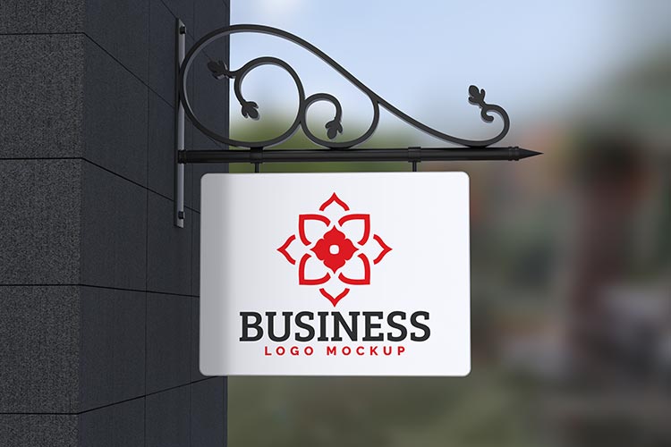 logo mockup - موکاپ لوگو تابلو