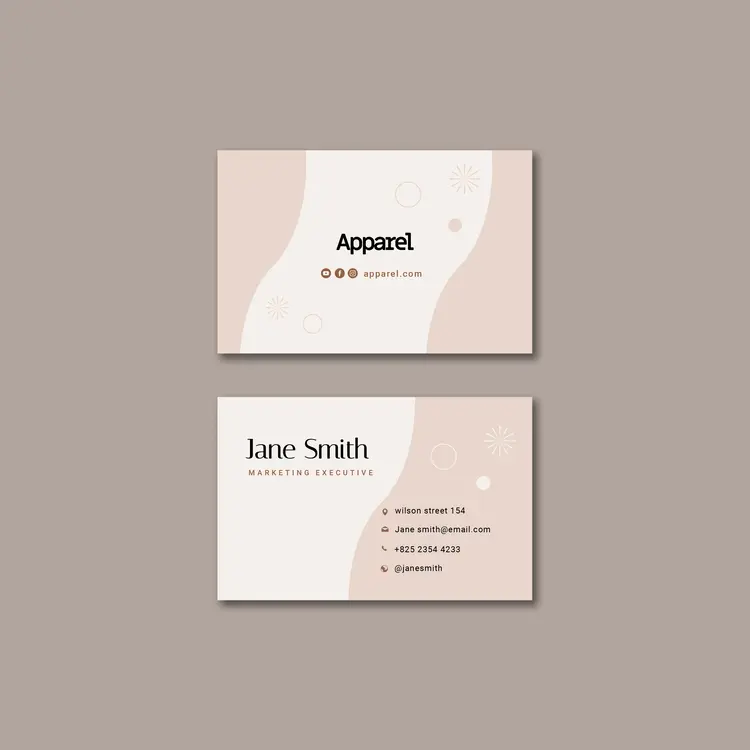 طرح کارت ویزیت برای کسب‌وکارهای مد